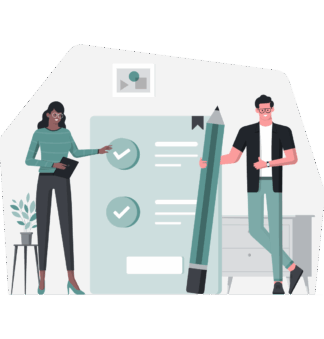 Lady and Man graphic